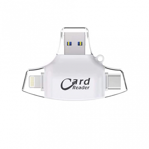 Citac kartica SD microSD na Type C Lightning USB 2.0 JWD-84 beli slika 1