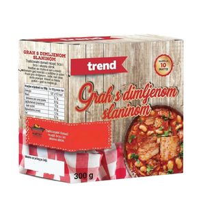 Trend Grah sa dimljenom slaninom limenka 300g