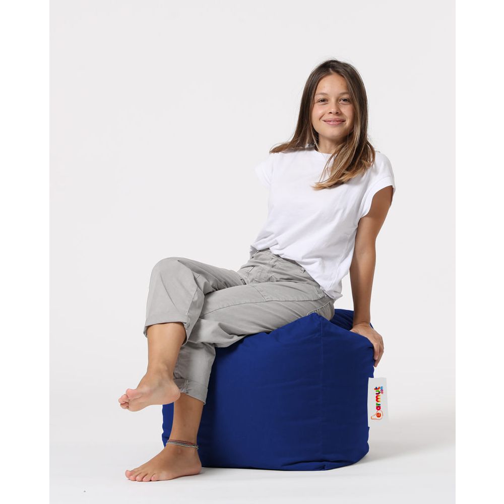 Plavi Kvadratni Puf - Blue Blue Garden Pouffe slika 5