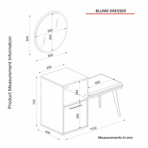 Blume - Walnut, Black v2 Walnut
Black Dresser slika 8