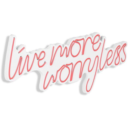 Live More Worry Less - Pink Pink Decorative Plastic Led Lighting slika 8