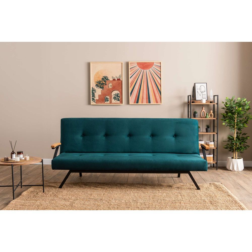 Sofa na razvlačenje Zven - Petrol Zelena slika 2