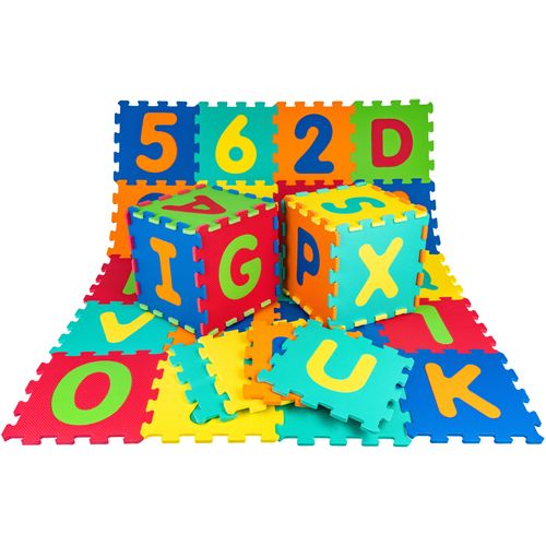 Edukativna podloga za igru - šarene puzzle s slovima i brojevima slika 3