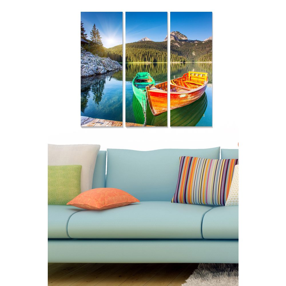 Dekorativna Slika od MDF-a u Više Boja (Set od 3 Komada) slika 1