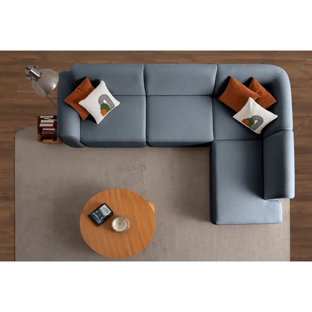 Ugaona Sofa S-Loft Right - Plava slika 5