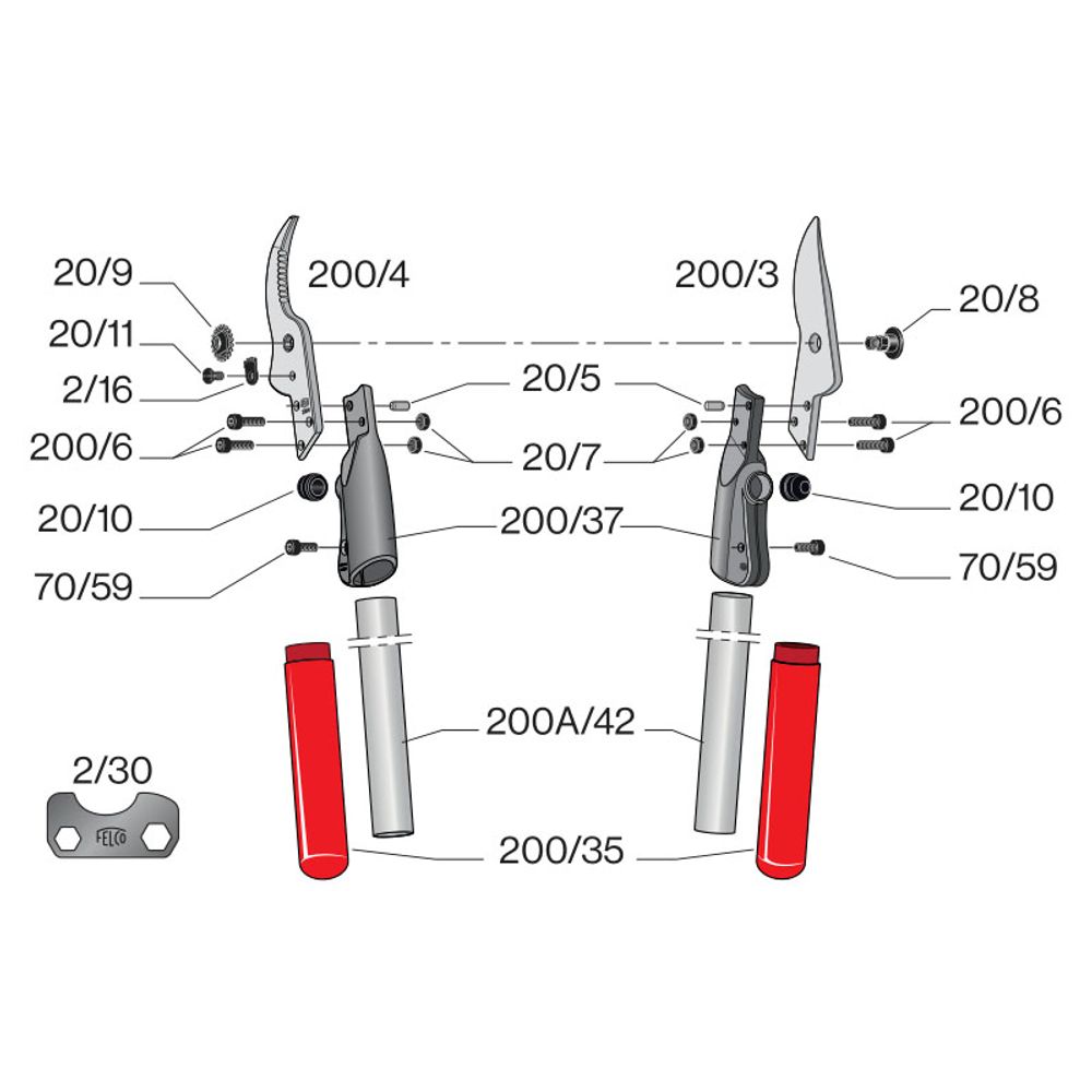Felco zamjenska oštrica 200/3 slika 2