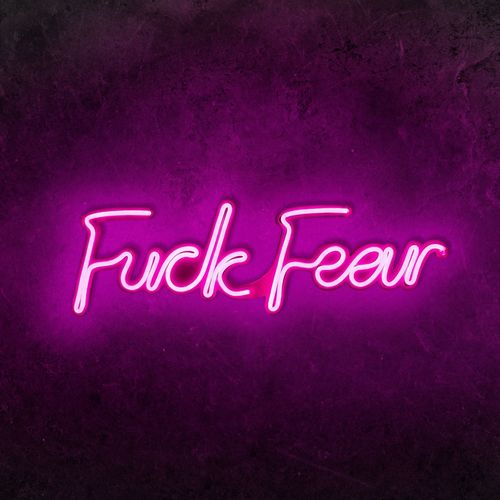 Wallity Ukrasna plastična LED rasvjeta, Fuck Fear - Pink slika 8
