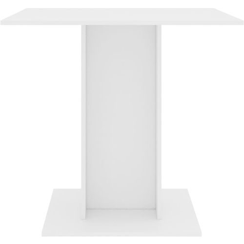 Blagovaonski stol bijeli 80 x 80 x 75 cm od iverice slika 4