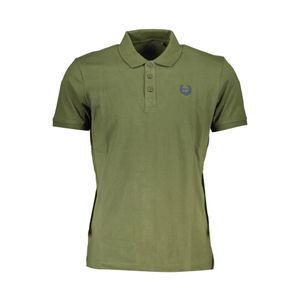 GIAN MARCO VENTURI MEN'S GREEN SHORT SLEEVED POLO SHIRT