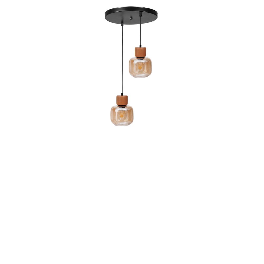 Opviq Luster 659, med, hrast, crna slika 2
