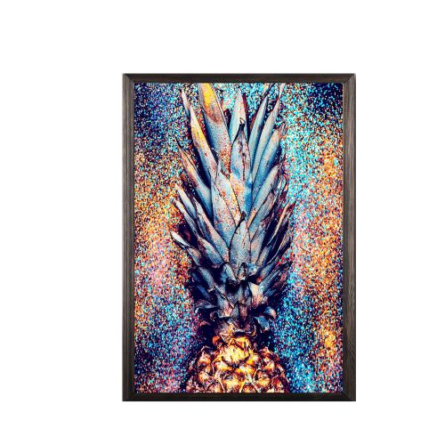 Wallity Drvena uokvirena slika, Shiny Pineapple slika 2