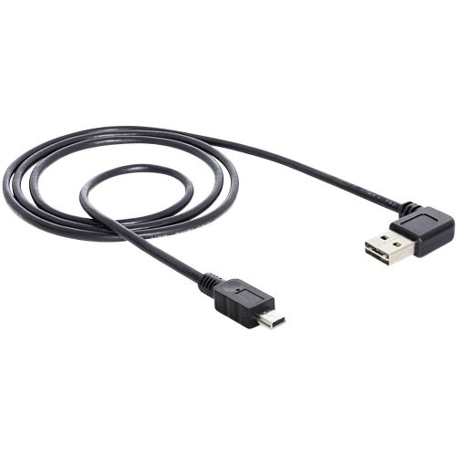 Delock USB kabel USB 2.0 USB-A utikač, USB-Mini-B utikač 1.00 m crna pozlaćeni kontakti, UL certificiran 83378 slika 2