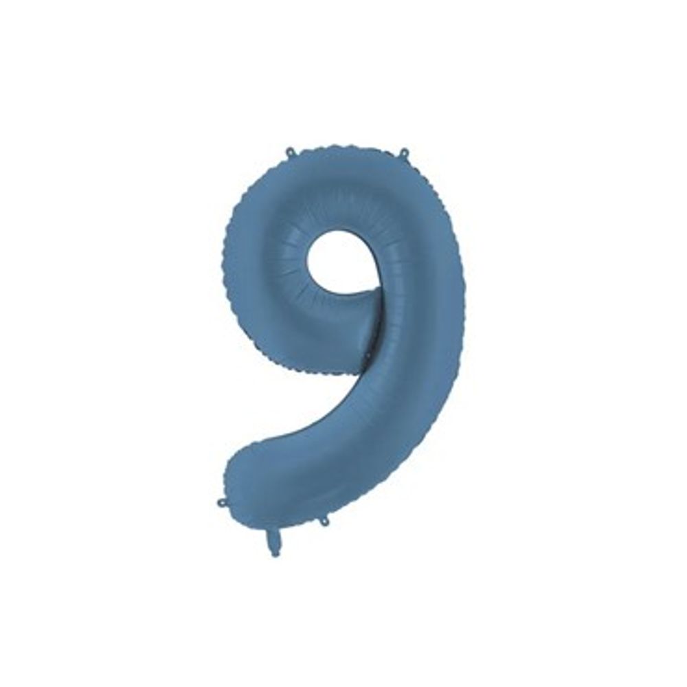 FB1T-9-074 Folijski balon Mat 9 86 cm, Plavi slika 1