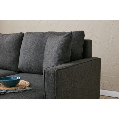 Atelier Del Sofa Kutna garnitura, Antracit, Eva Left - Anthracite slika 4