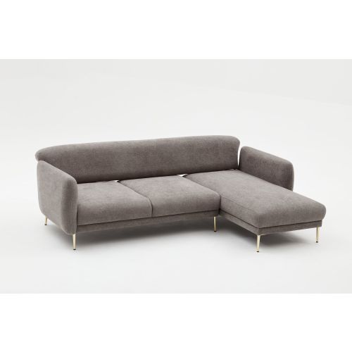 Atelier Del Sofa Kutna garnitura na razvlačenje, Sivo Zlato, Simena Right - Grey slika 8