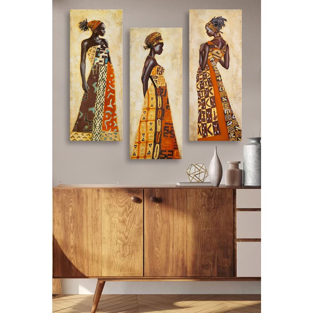 Dekorativna MDF Slika u Više Boja MDF0058 (Set od 3 Komada) slika 1
