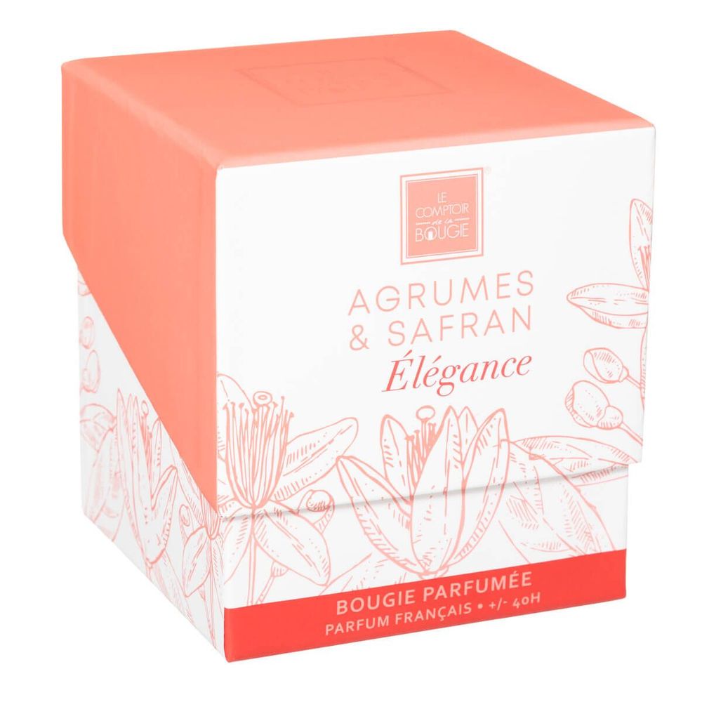 Atmosphera citrus svijeća 8x9cm vosak/staklo roza slika 2