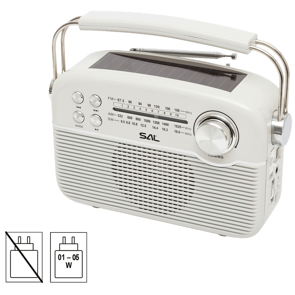 SAL Radio prijemnik sa solarnim napajanjem, FM-AM-SW, Bluetooth - RPR9 slika 1