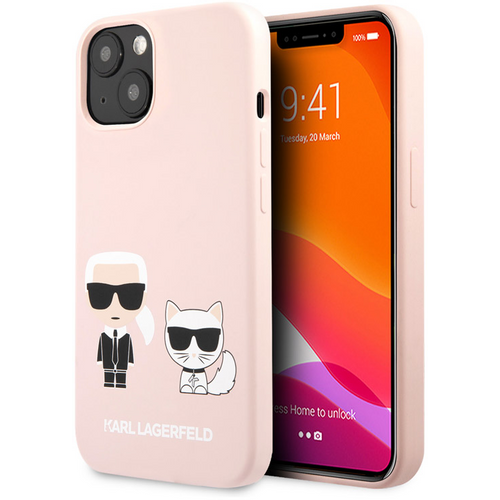 Torbica Karl Lagerfeld &amp; Choupette za iPhone 13 6.1 svetlo roze (KLHCP13MSSKCI) slika 1