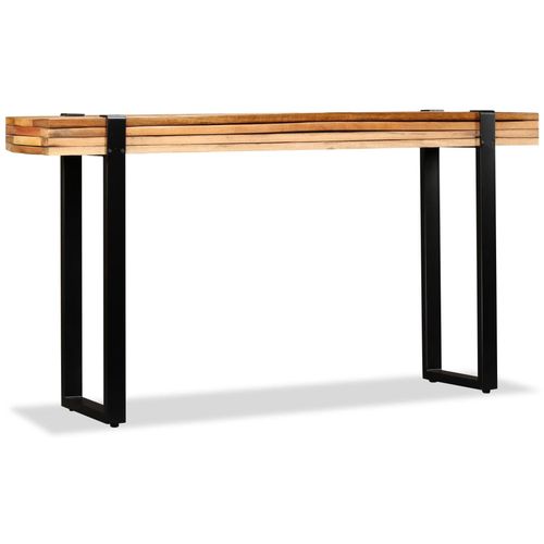 Podesivi konzolni stol od masivnog obnovljenog drva slika 44