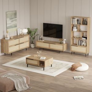 ON21-SU Oak Living Room Furniture Set