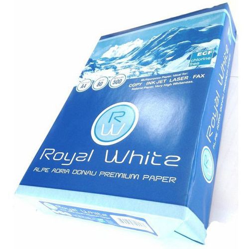 Papir Fotokopir Royal White A4/80g m2/ 500Lista za laser,inkjet i fotokopir masine Ris papira slika 1