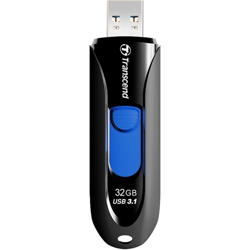 Transcend TS32GJF790K USB 32 GB, JetFlash 790K, USB3.1, 100/25 MB/s, Retractable, Black/Blue slika 1