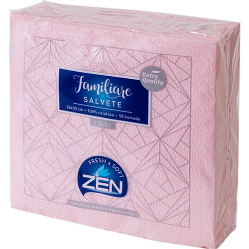 Zen familiare salvete 50/1 roze 1sl 33X33 slika 1