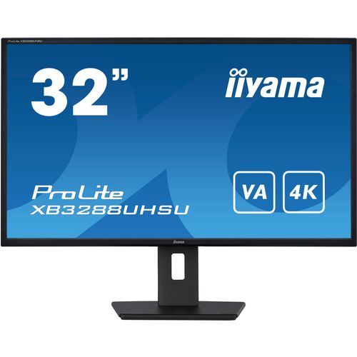 IIYAMA Monitor LED XB3288UHSU-B5 32'' VA panel with 4K resolution 3840 x 2160 @60Hz 300 cd/m² 3000:1 3ms HDMI DP USB height, swivel, tilt slika 1