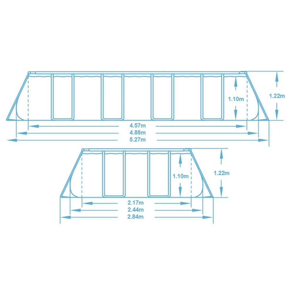 Vrtni bazen s okvirom 488 x 244 x 122 cm 12 u 1 Bestway 56670 slika 7