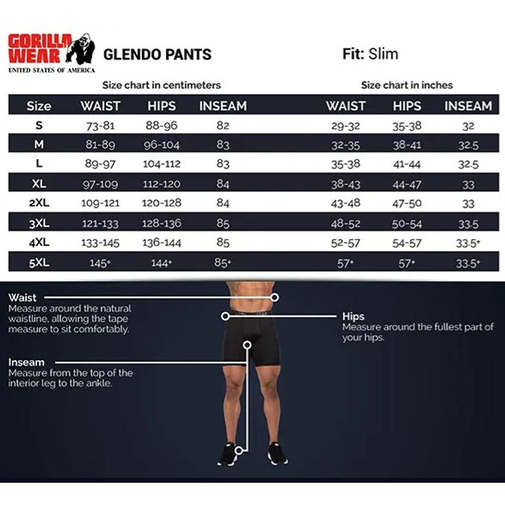 Gorilla Wear GLENDO Trenerka donji dio, Antracit slika 4