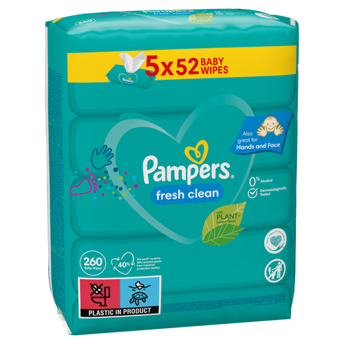 Pampers vlažne maramice fresh clean 5x52 komada slika 2