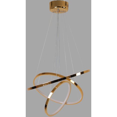 Opviq LÃ¼x Ã‡ember 3 LÃ¼ Gold Ledli Avize 3 Renk Gold Chandelier slika 3