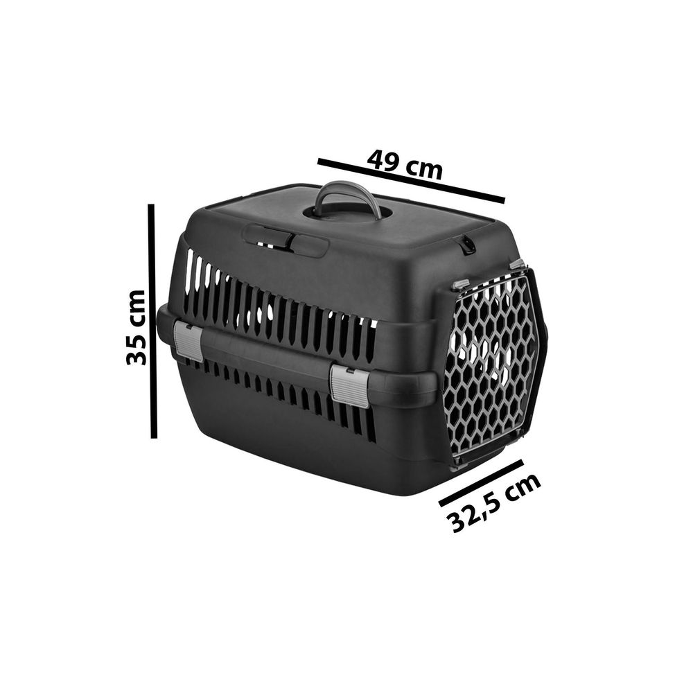 Pet carrier box 5096-S-1, colours: black, grey slika 2