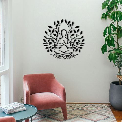 Yoga Black Decorative Metal Wall Accessory slika 2