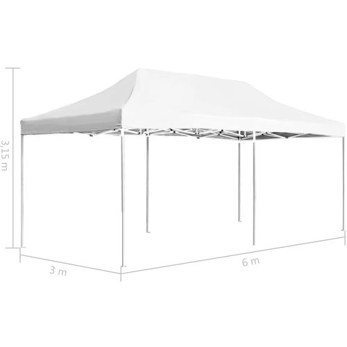 Profesionalni sklopivi šator za zabave 6 x 3 m bijeli slika 21