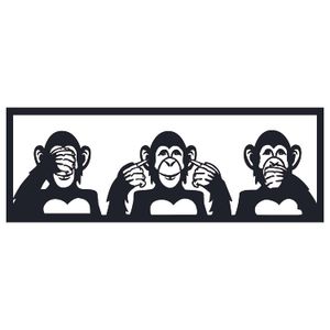 Wallity Metalna zidna dekoracija, Three Monkeys - L