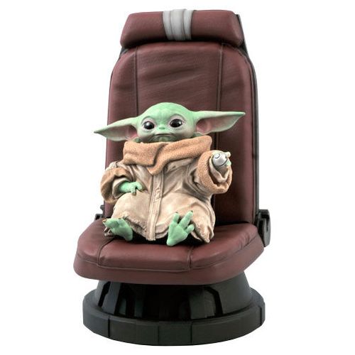 Star Wars The Mandalorian Yoda The Child in Chair statue 30cm slika 1