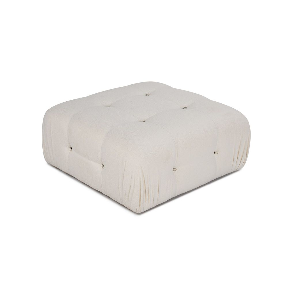 Bubble Pouffe - Bež Bijeli Tufet slika 2