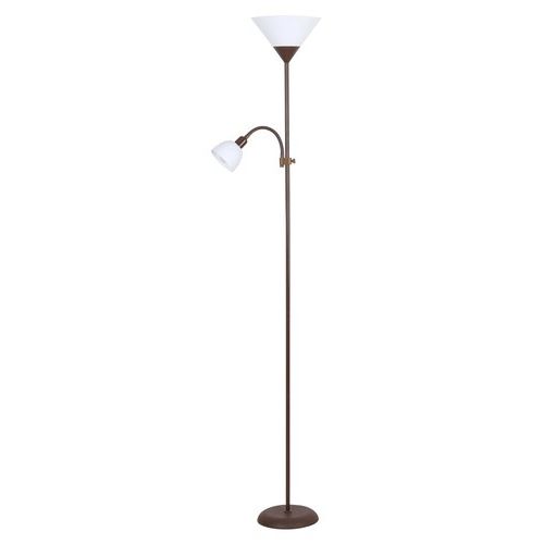 Rabalux Action Podna lampa sa čitačem H180cm,braon/bela slika 1