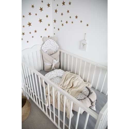 Tiny Star Gnijezdo za bebe 0-8m Cotton-waffel Confetti i bež slika 7