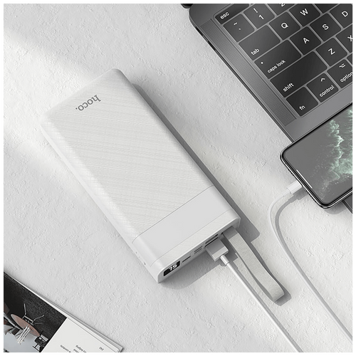 hoco. Power bank 30000mAh, Micro-USB / Tipe-C ulaz, lampa - J73 Powerful, White slika 5