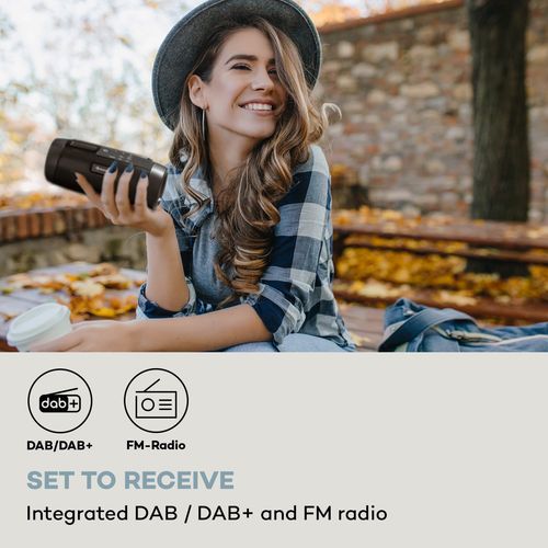 Auna Blaster DAB radio prijenosni Bluetooth zvučnik, Crna slika 2