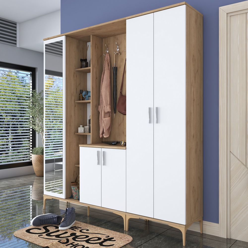 Bijeli Hodnik Ormar EA131 - 2801 Walnut slika 2
