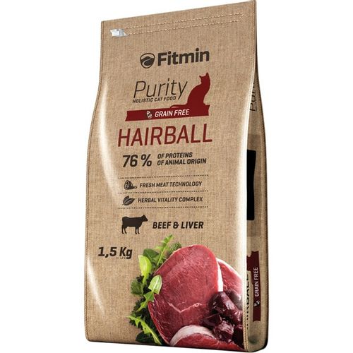 Fitmin Cat Purity Hairball, hrana za mačke 1,5kg slika 1