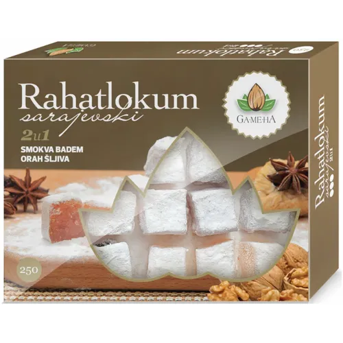 Rahatlokum smokva & badem, šljiva & orah 250g slika 1