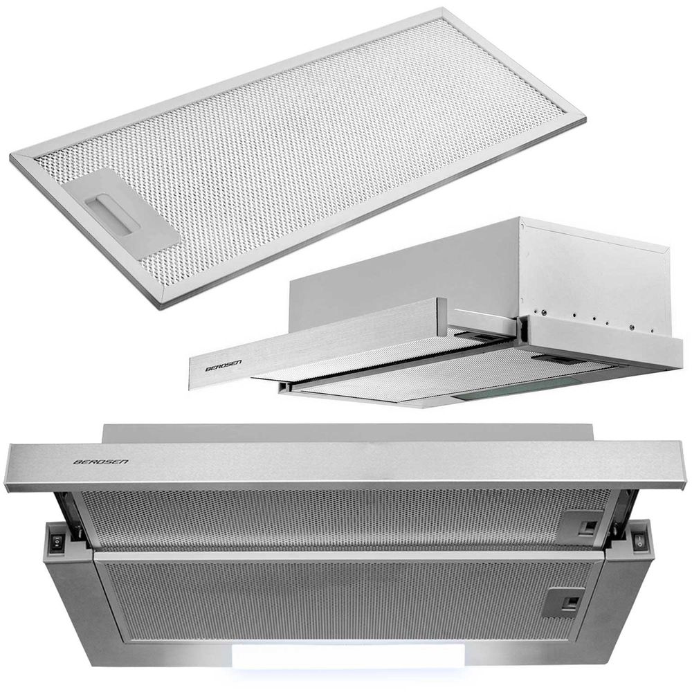 Teleskopska kuhinjska napa Berdsen BE-60-LW 60 cm INOX slika 1