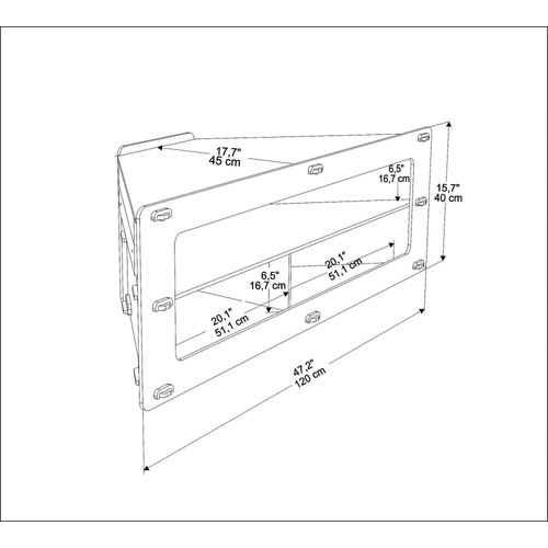 Sala - Oak Oak TV Stand slika 5