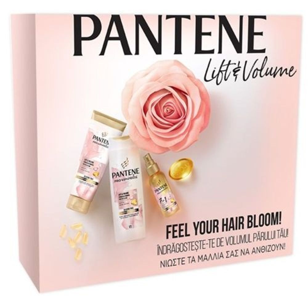 Pantene poklon set Rose gold (šampon 300ml + regenerator 300ml + ulje 100ml)-KRATAK ROK  slika 1