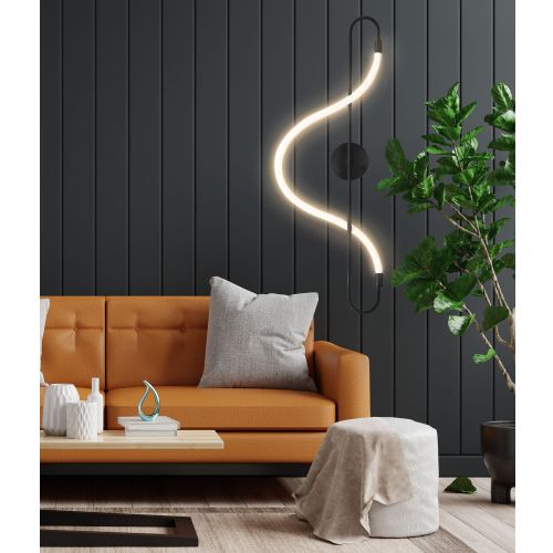 TOOLIGHT APP857-W Duga crna LED zidna svjetiljka slika 12